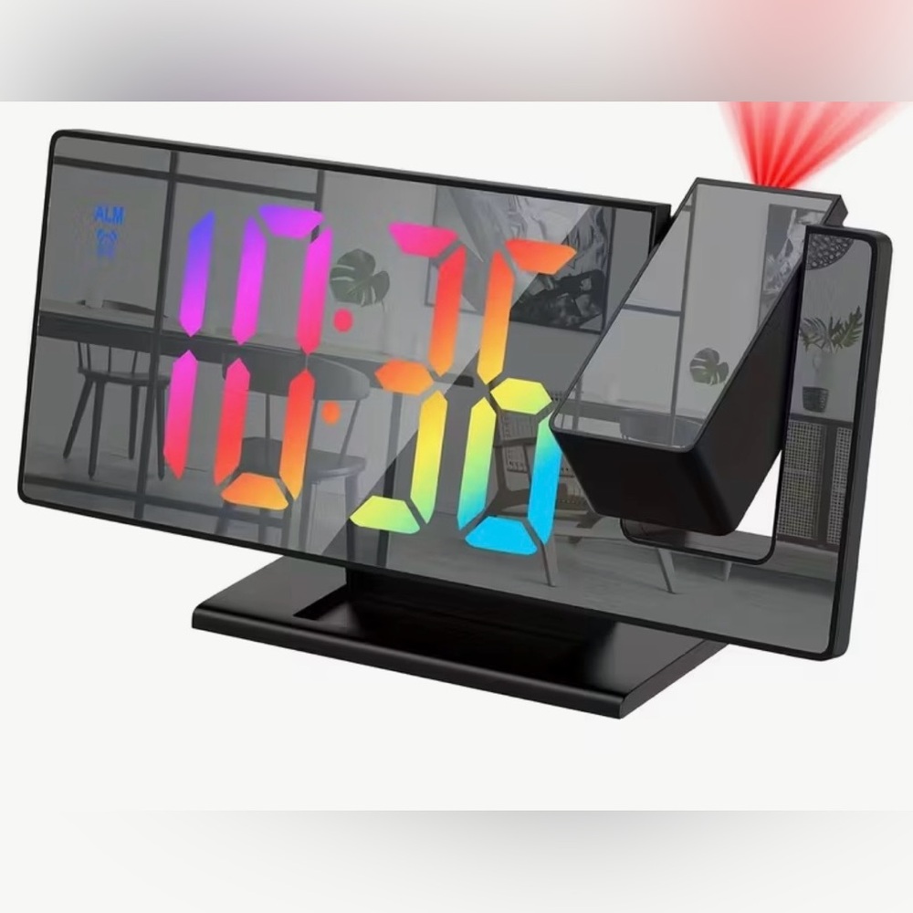 LED Digital Alarm Clock with Colorful Display